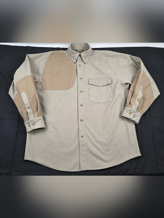 Orvis Other - Orvis Hunting Shooting Shirt Mens Large Khaki Long Sleeve Button Up Chest Pocket